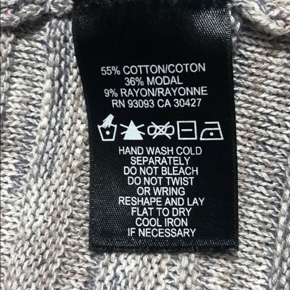 NIC + Zoe Ombré Cuff Gray Space Dye Cardigan Size S - Picture 15 of 15